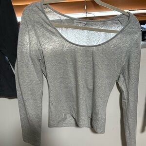 Good American cropped stretchy top. Sz 3. New, never worn. Long sleeve.